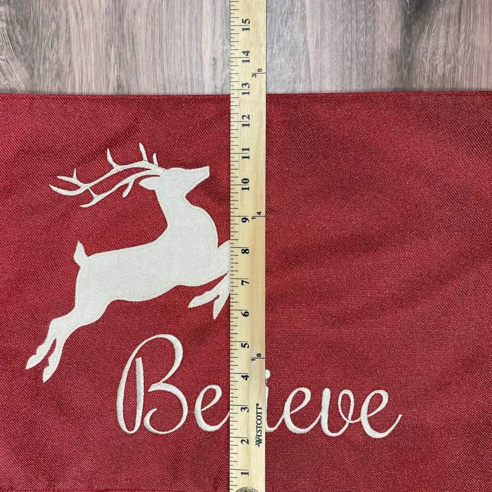 St Nicholas Square Kohls Red Reindeer Believe Christmas Table Placemats Set of 3